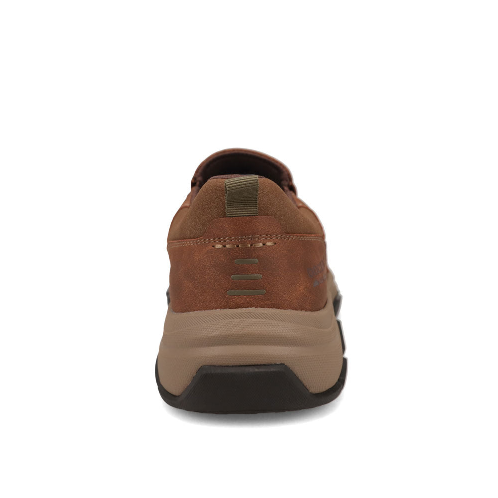 Dark Tan-Dockers Mens Rawlins Distressed Casual Slip On Loafer