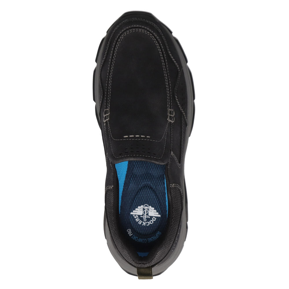 Black-Dockers Mens Rawlins Distressed Casual Slip On Loafer