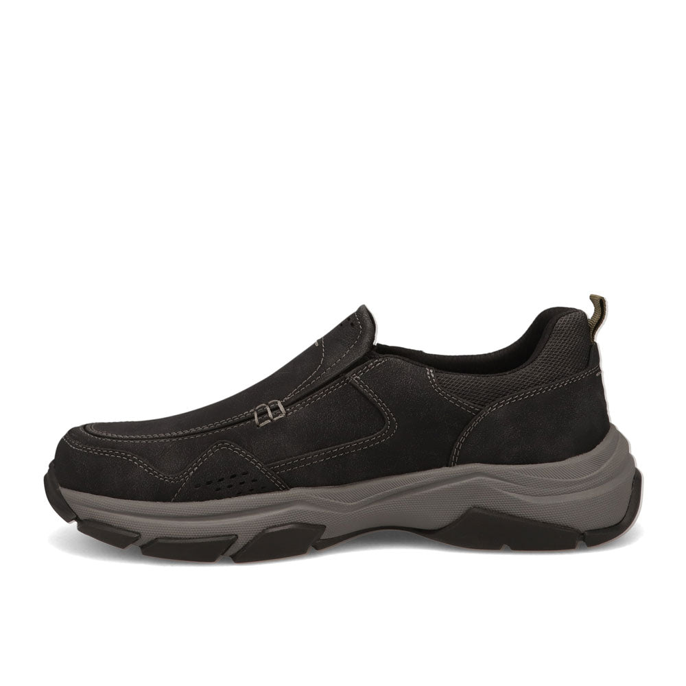 Black-Dockers Mens Rawlins Distressed Casual Slip On Loafer