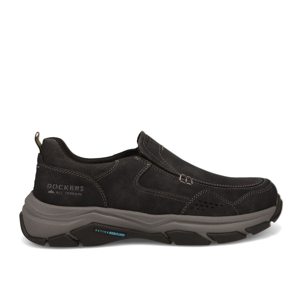 Black-Dockers Mens Rawlins Distressed Casual Slip On Loafer