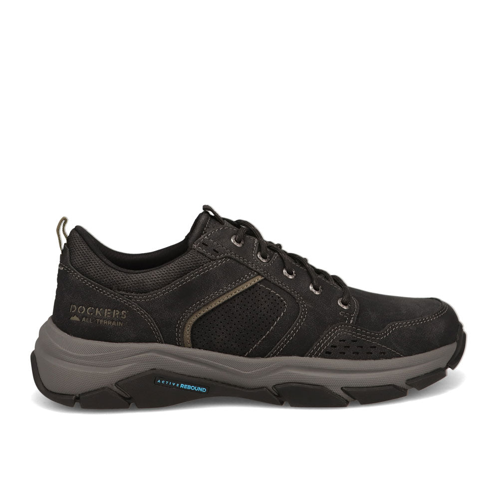 Black-Dockers Mens Rutherford Distressed Sneaker
