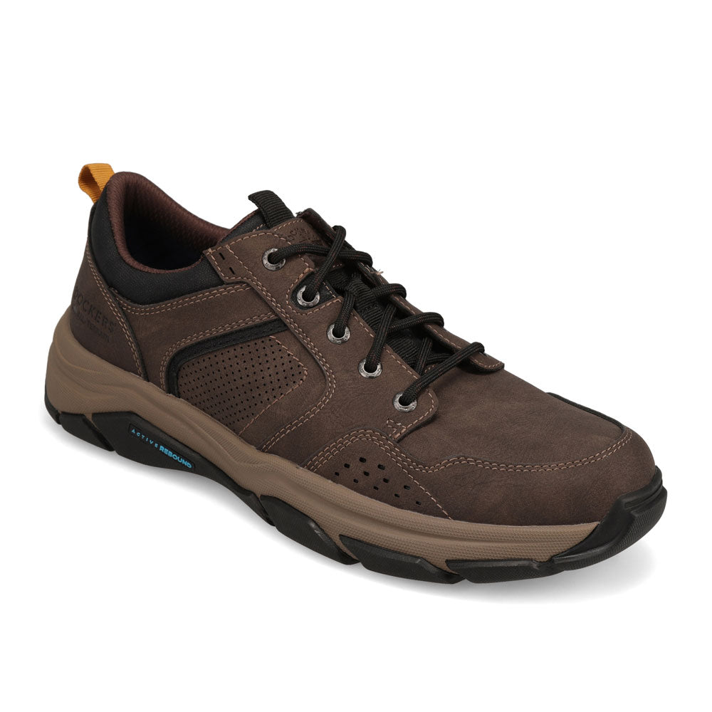 Dark Brown-Dockers Mens Rutherford Distressed Sneaker