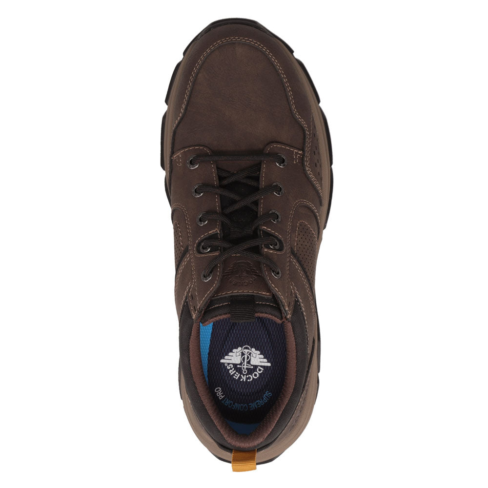 Dark Brown-Dockers Mens Rutherford Distressed Sneaker