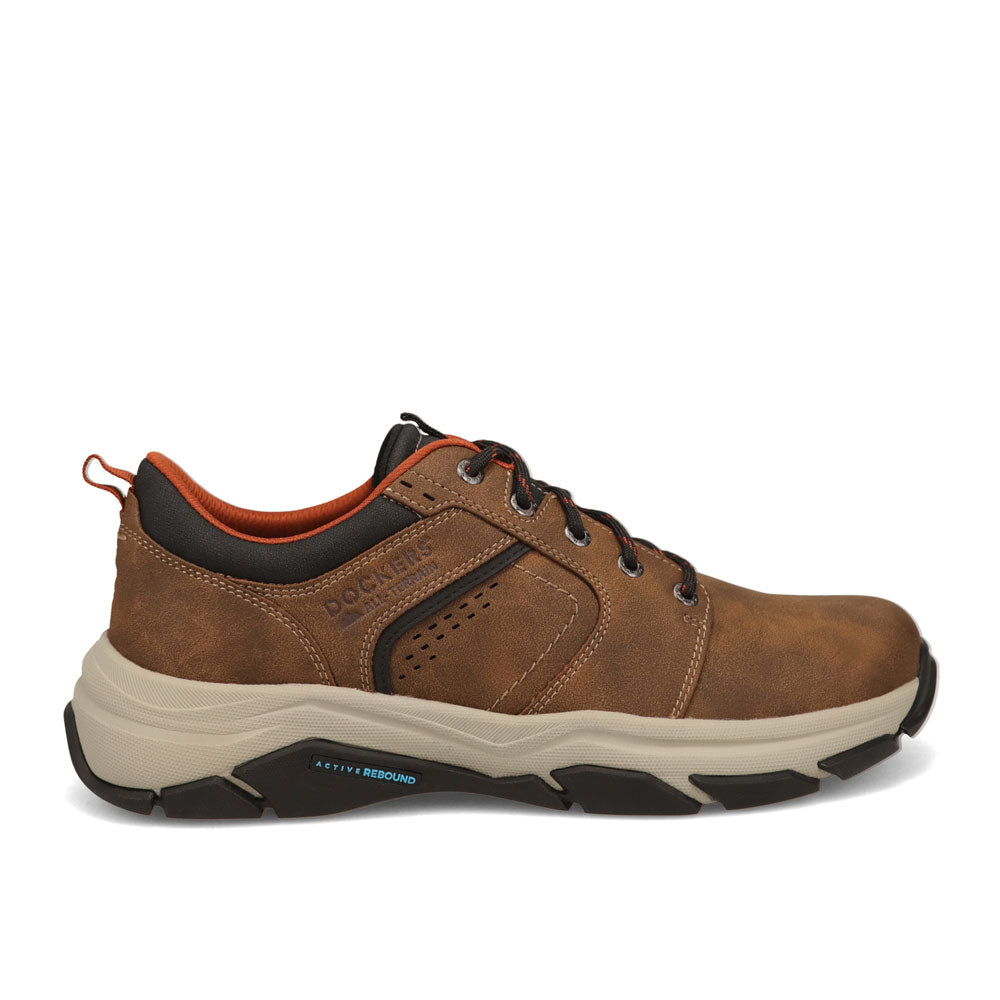 Tobacco-Dockers Mens Rockwell Distressed Casual Sneaker