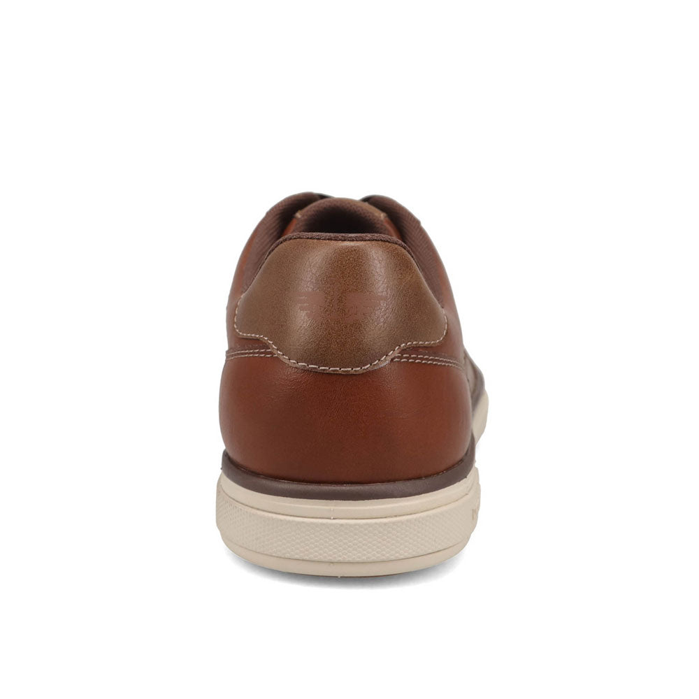 British Tan-Dockers Mens Fielder Casual Distressed Polished Lace-Up Sneaker