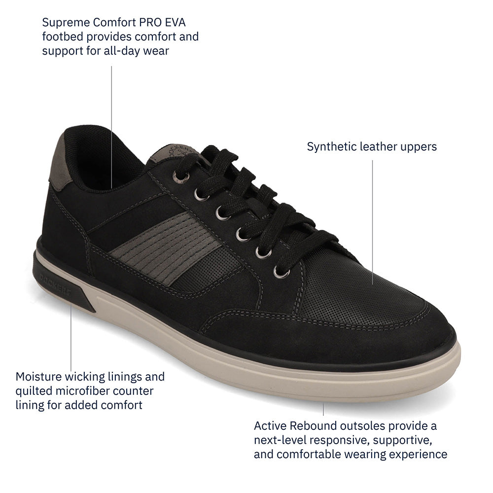 Navy-Dockers Mens Fabien Casual Nubuck Lace-Up Sneaker