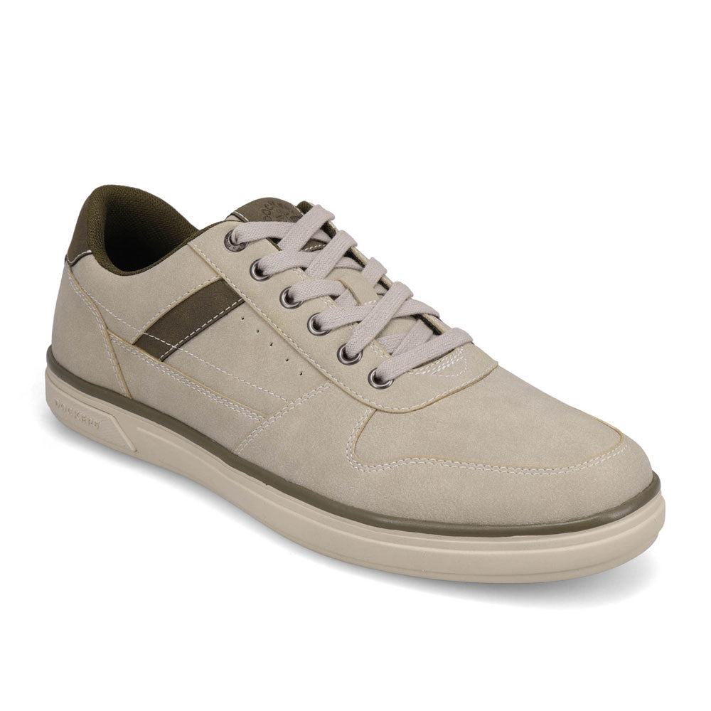 Light Grey-Dockers Mens Fabien Casual Nubuck Lace-Up Sneaker