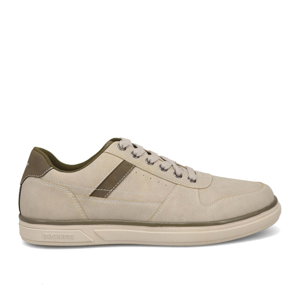 Light Grey-Dockers Mens Fabien Casual Nubuck Lace-Up Sneaker