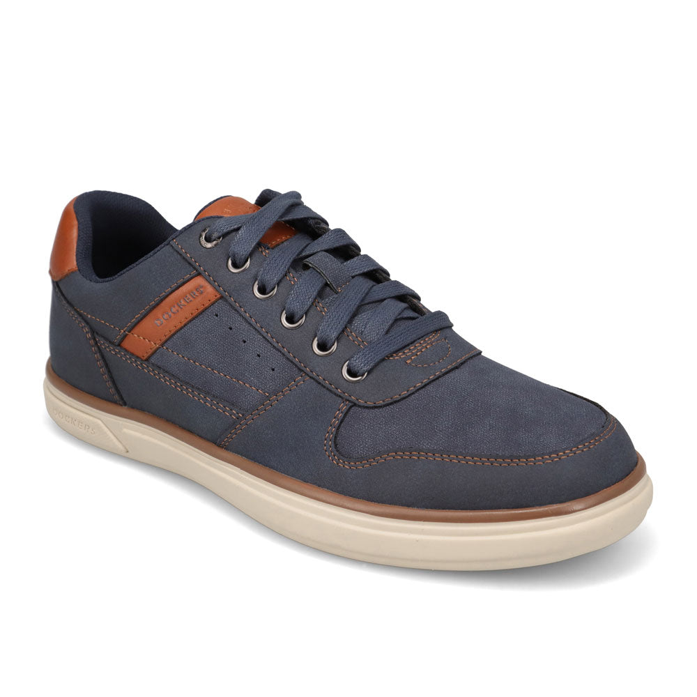 Navy-Dockers Mens Fabien Casual Nubuck Lace-Up Sneaker