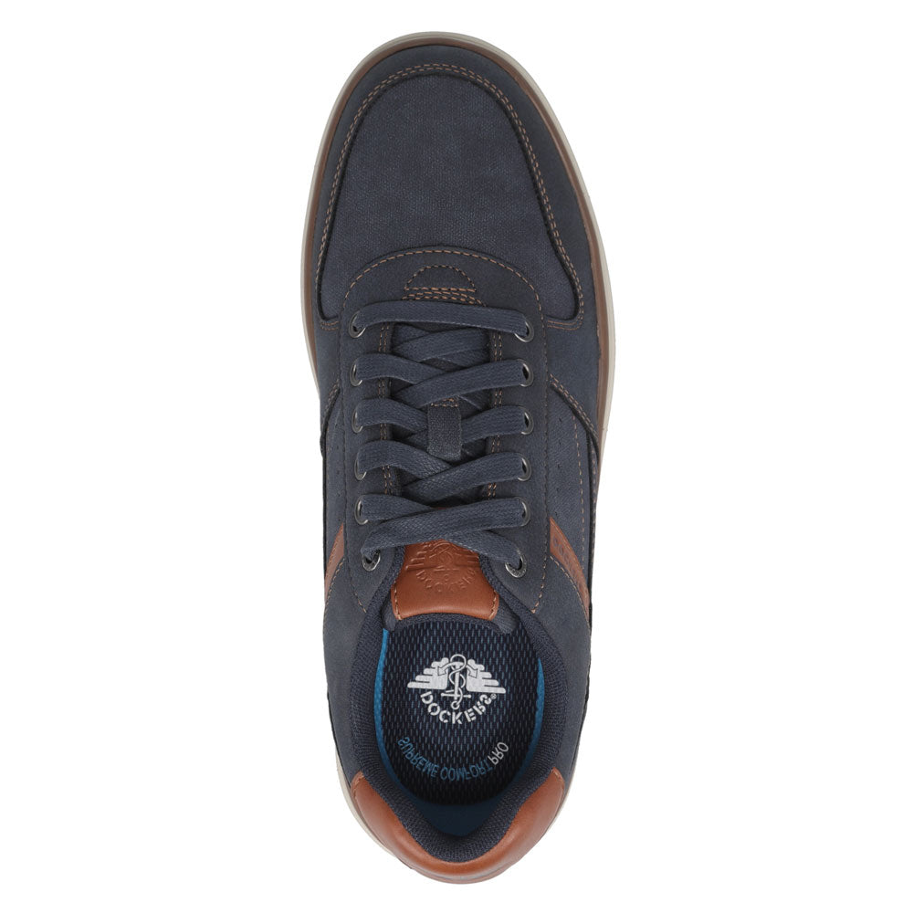 Navy-Dockers Mens Fabien Casual Nubuck Lace-Up Sneaker