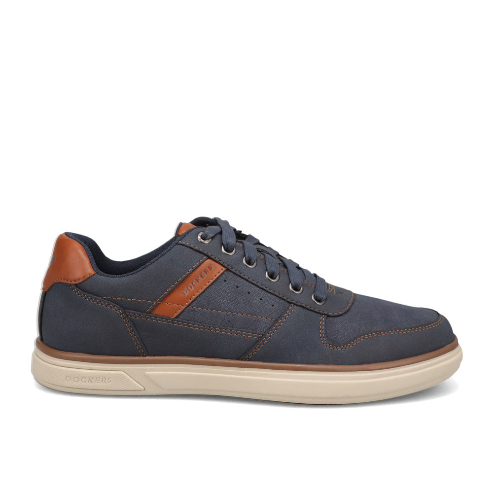 Navy-Dockers Mens Fabien Casual Nubuck Lace-Up Sneaker