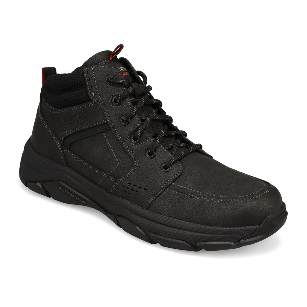 Black-Dockers Mens Royce Slip Resistant Lace Up Boot