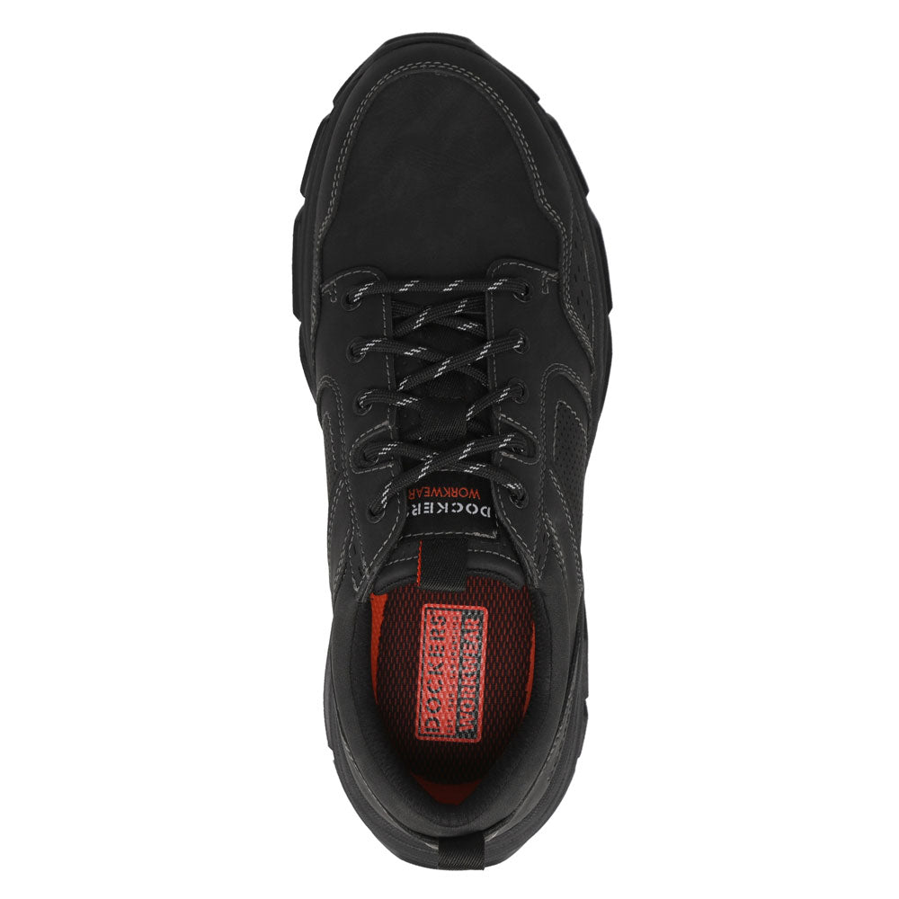 Black-Dockers Mens Rutherford Slip Resistant Sneaker