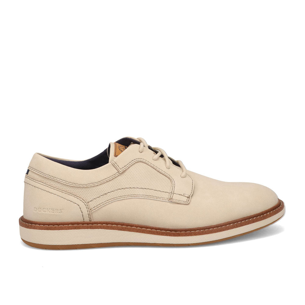Off White-Dockers Mens Halstead Casual Crazyhorse Lace-Up Oxford