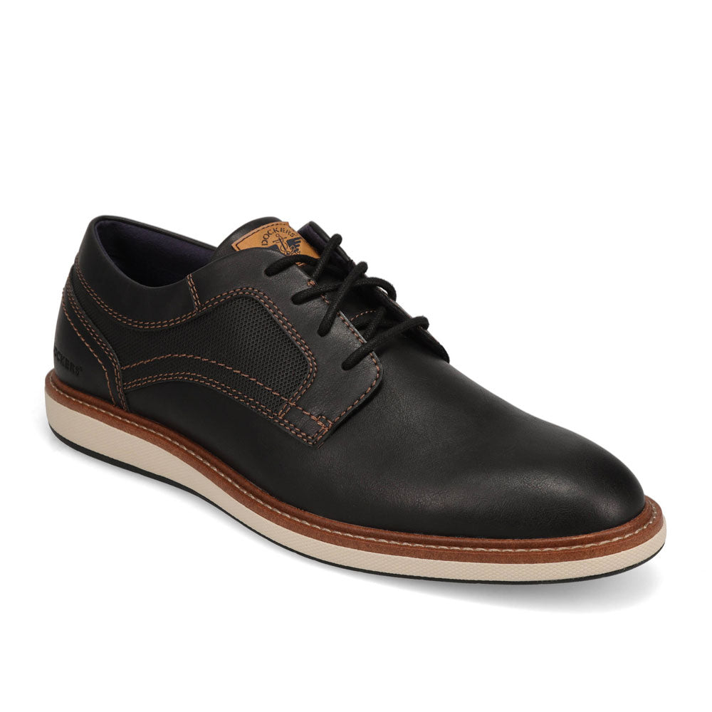 Black-Dockers Mens Halstead Casual Nubuck Casual Lace-Up Oxford