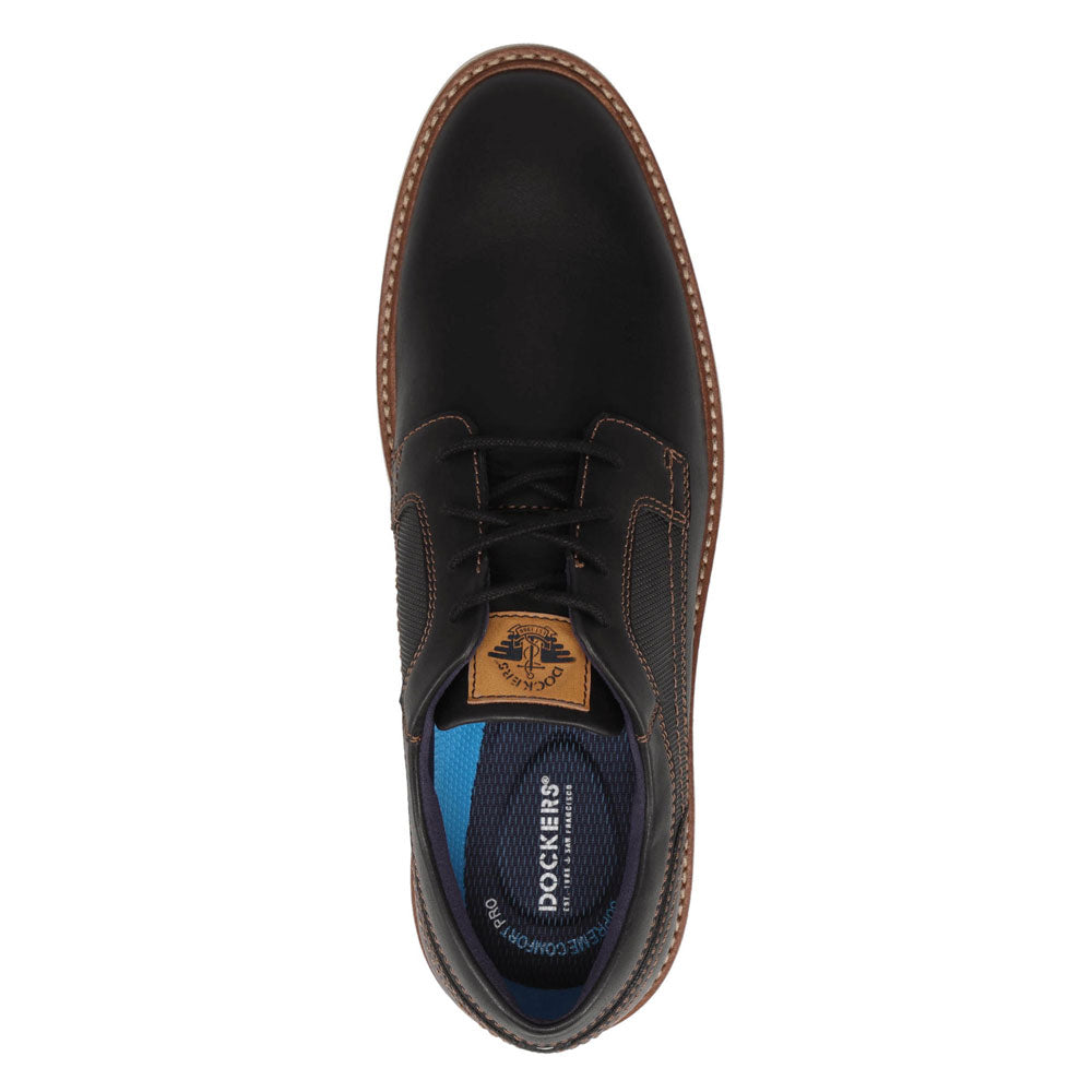 Black-Dockers Mens Halstead Casual Nubuck Casual Lace-Up Oxford