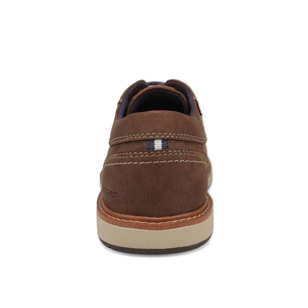 Dark Brown-Dockers Mens Halstead Dress Lace-Up Oxford