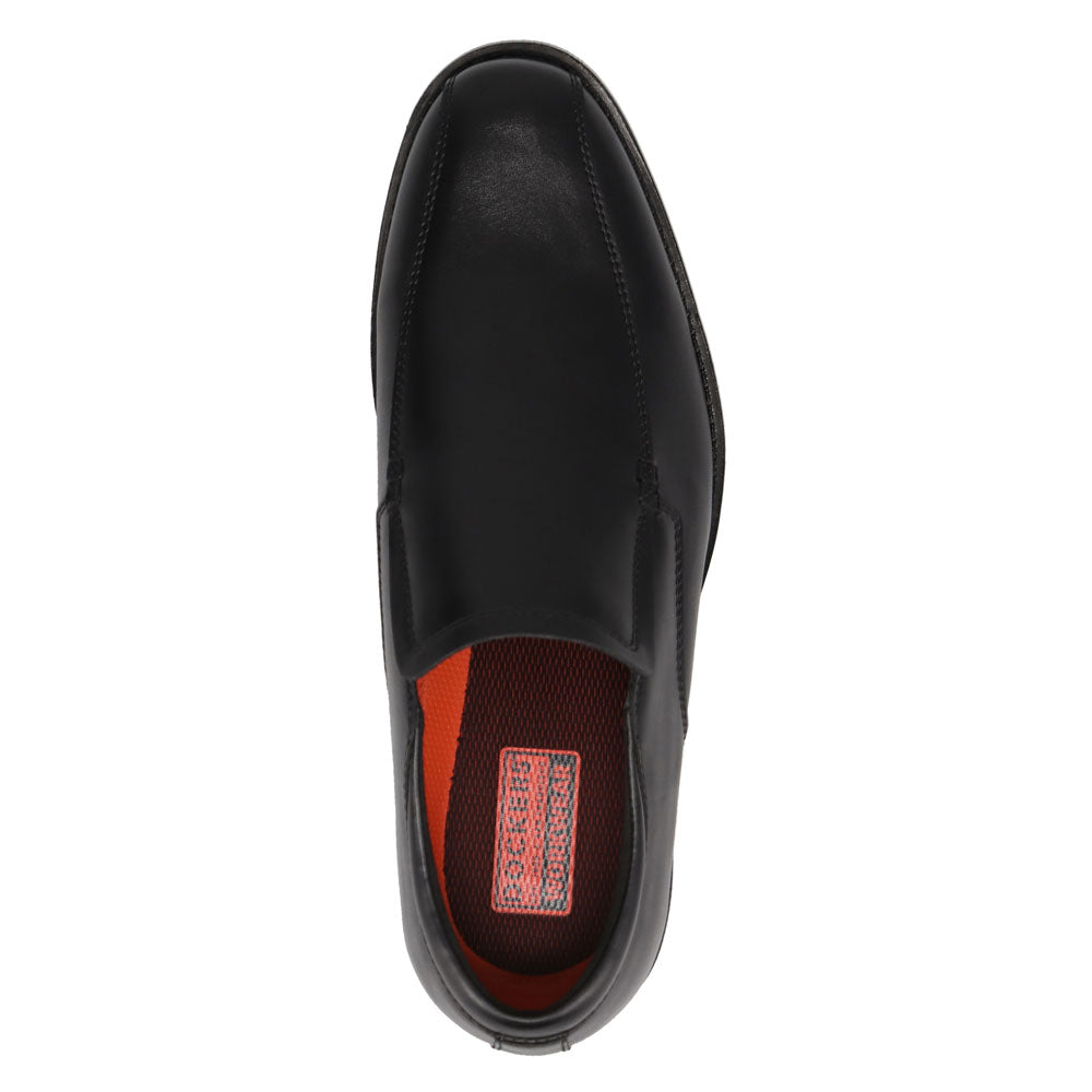 Black-Dockers Mens Bridgeport Slip Resistant Polished Lace Up Oxford