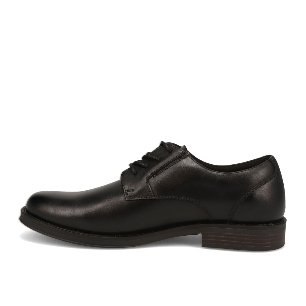 Black-Dockers Mens Bridgeport Slip Resistant Polished Lace Up Oxford