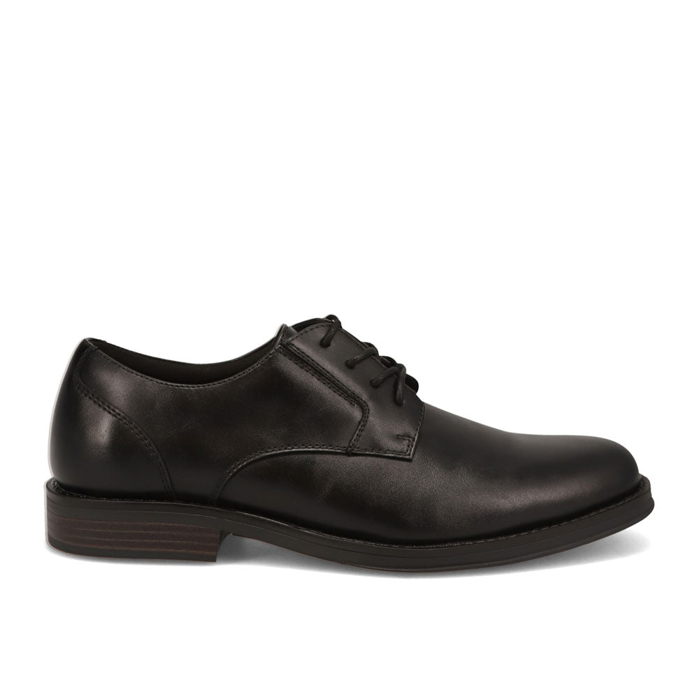Black-Dockers Mens Bridgeport Slip Resistant Polished Lace Up Oxford