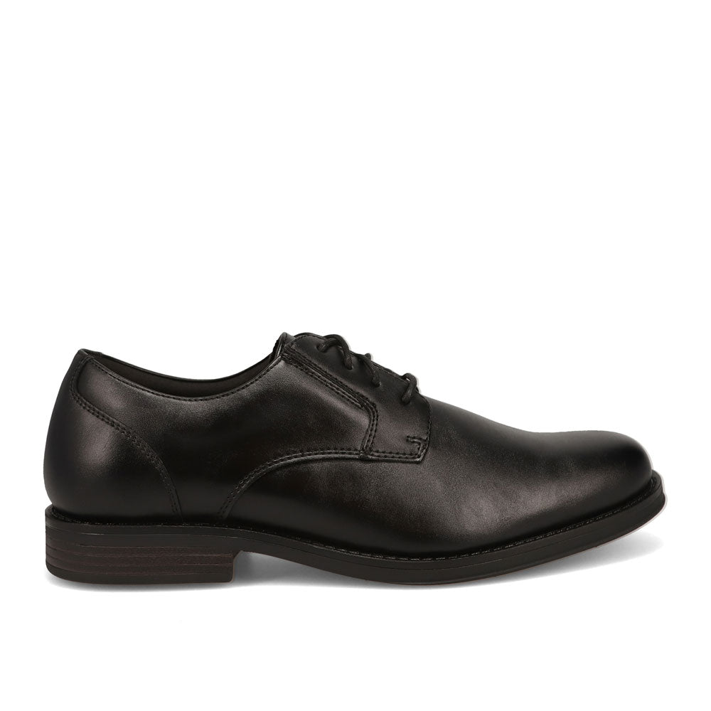 Black-Dockers Mens Bridgeport Slip Resistant Polished Lace Up Oxford