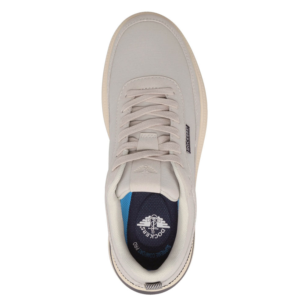 Light Grey-Dockers Mens Revved Nubuck/Ripstop Casual Sneaker