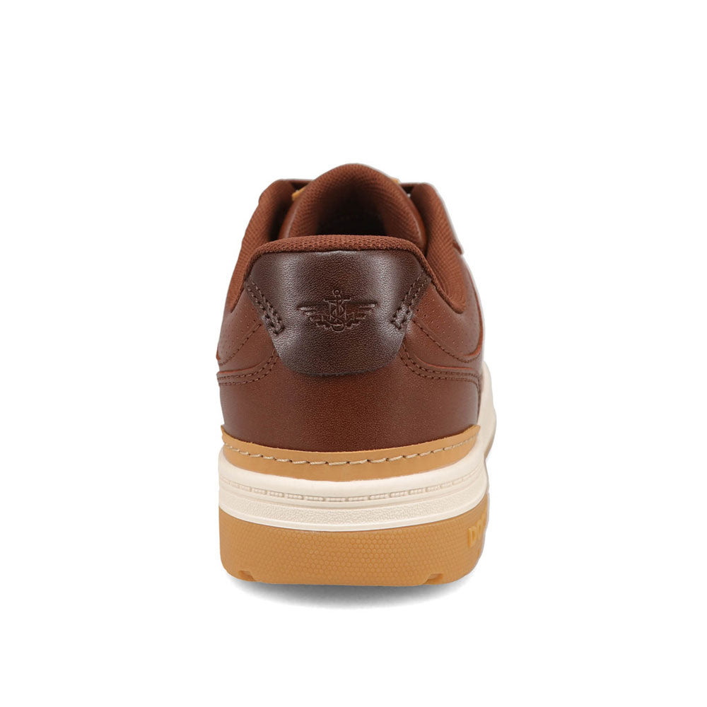 Cognac-Dockers Mens Frederick Synthetic Leather Casual Sneaker