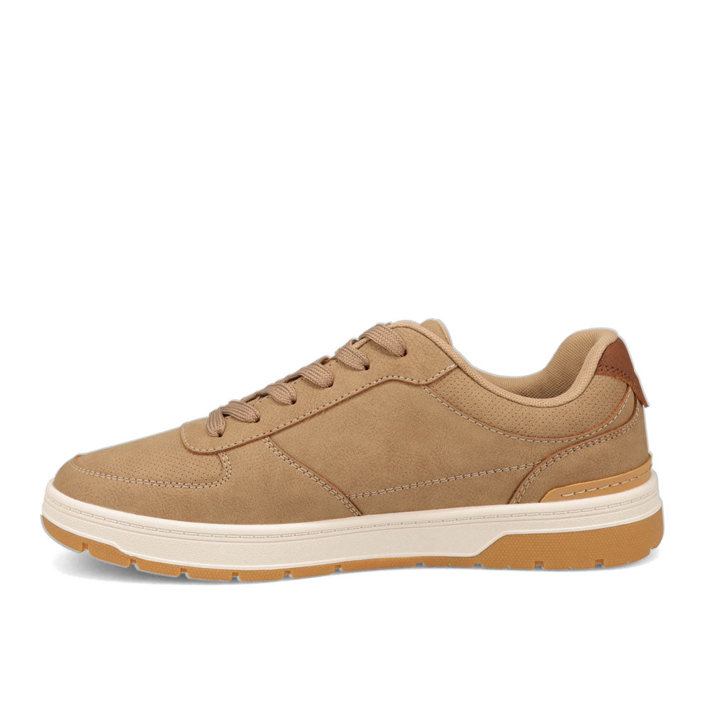 Sand/Tan-Dockers Mens Frederick Synthetic Leather Casual Sneaker