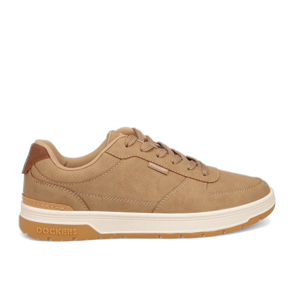 Sand/ Tan-Dockers Mens Frederick Synthetic Leather Casual Sneaker