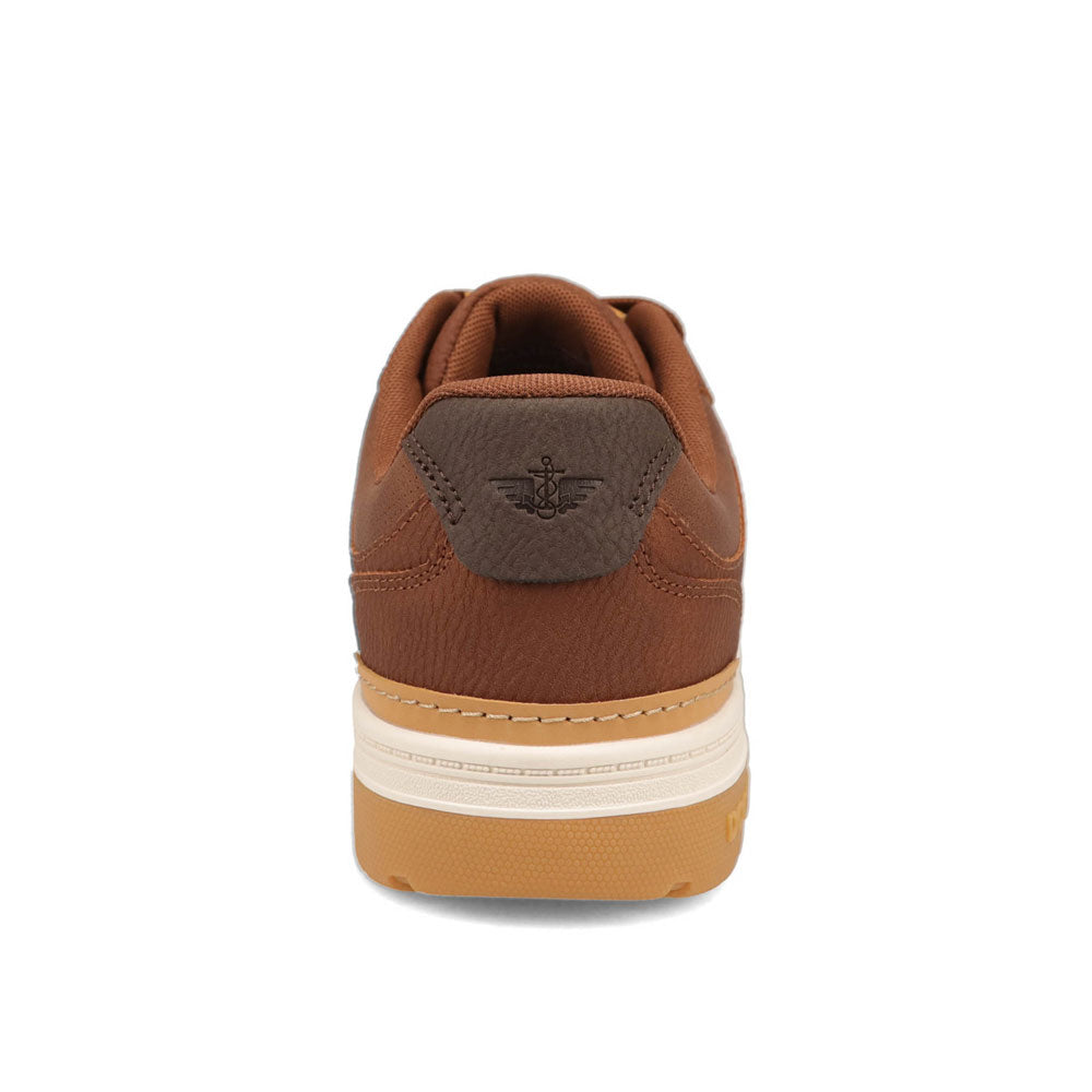British Tan/ Brown-Dockers Mens Frederick Synthetic Leather Casual Sneaker