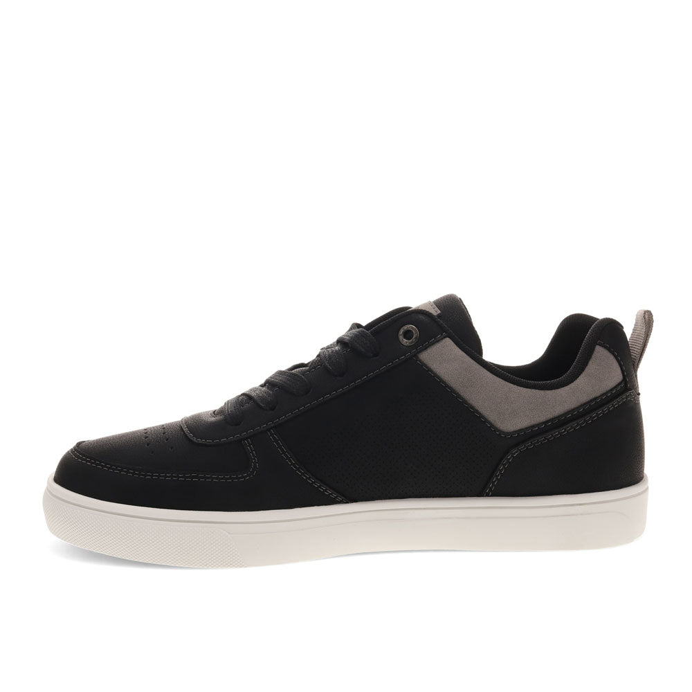 Black-Dockers Mens Landon Synthetic Leather Casual Lace Up Sneaker Shoe