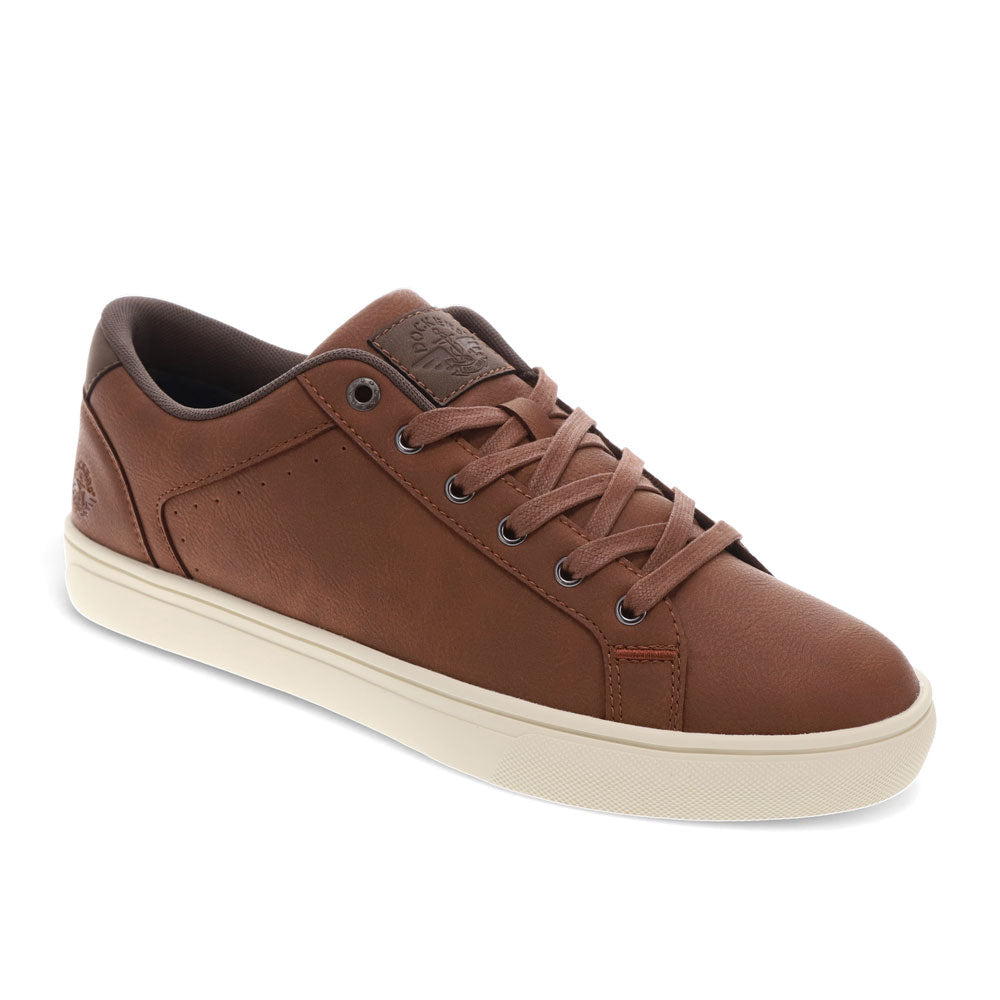 Tan-Dockers Mens Jensen Synthetic Leather Casual Lace Up Sneaker Shoe