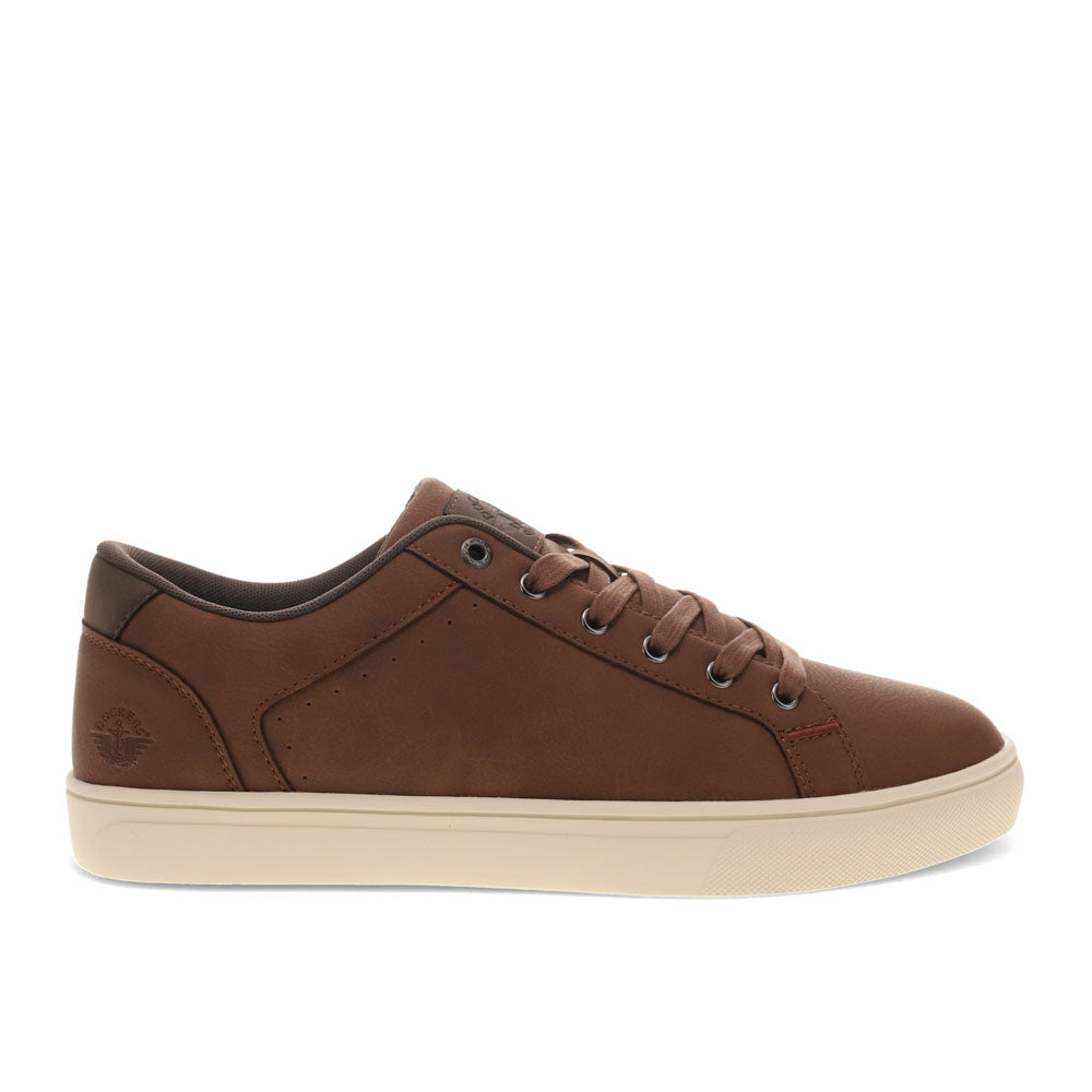 Tan-Dockers Mens Jensen Synthetic Leather Casual Lace Up Sneaker Shoe