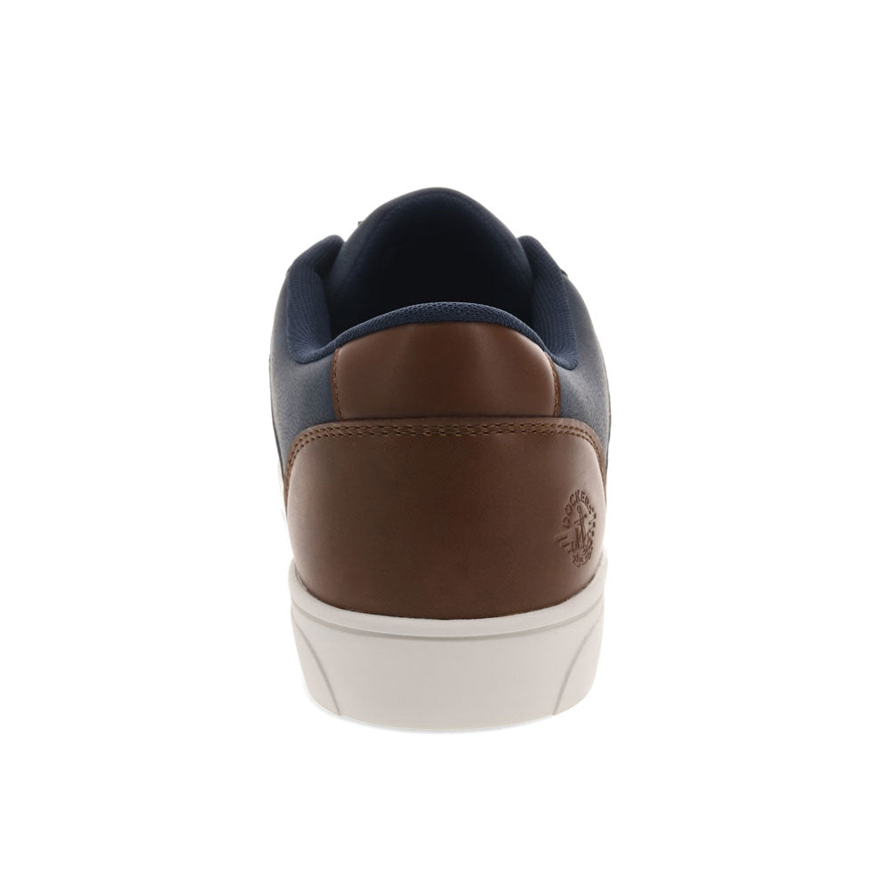 Navy-Dockers Mens Jensen Synthetic Leather Casual Lace Up Sneaker Shoe