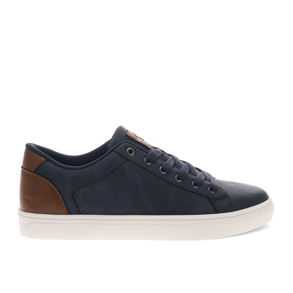 Navy-Dockers Mens Jensen Synthetic Leather Casual Lace Up Sneaker Shoe