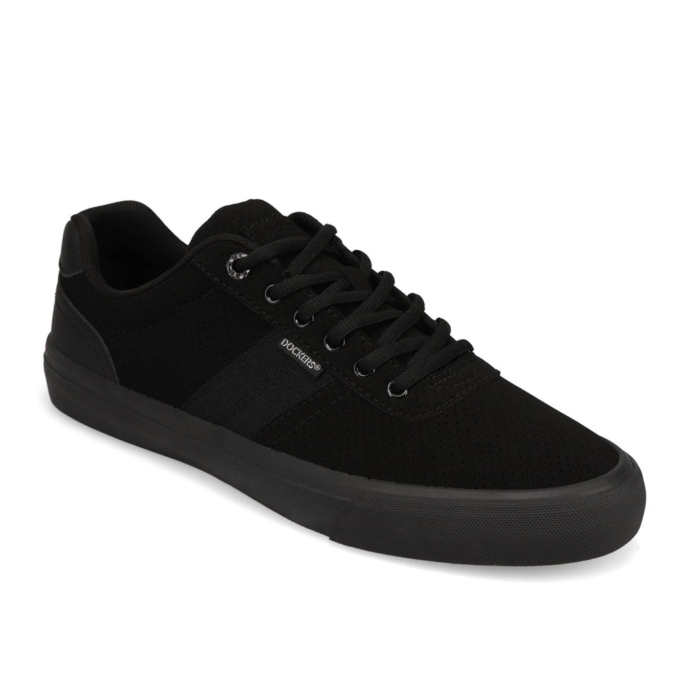 Black Mono-Dockers Mens Hobbs Synthetic Leather Casual Lace-up Sneaker