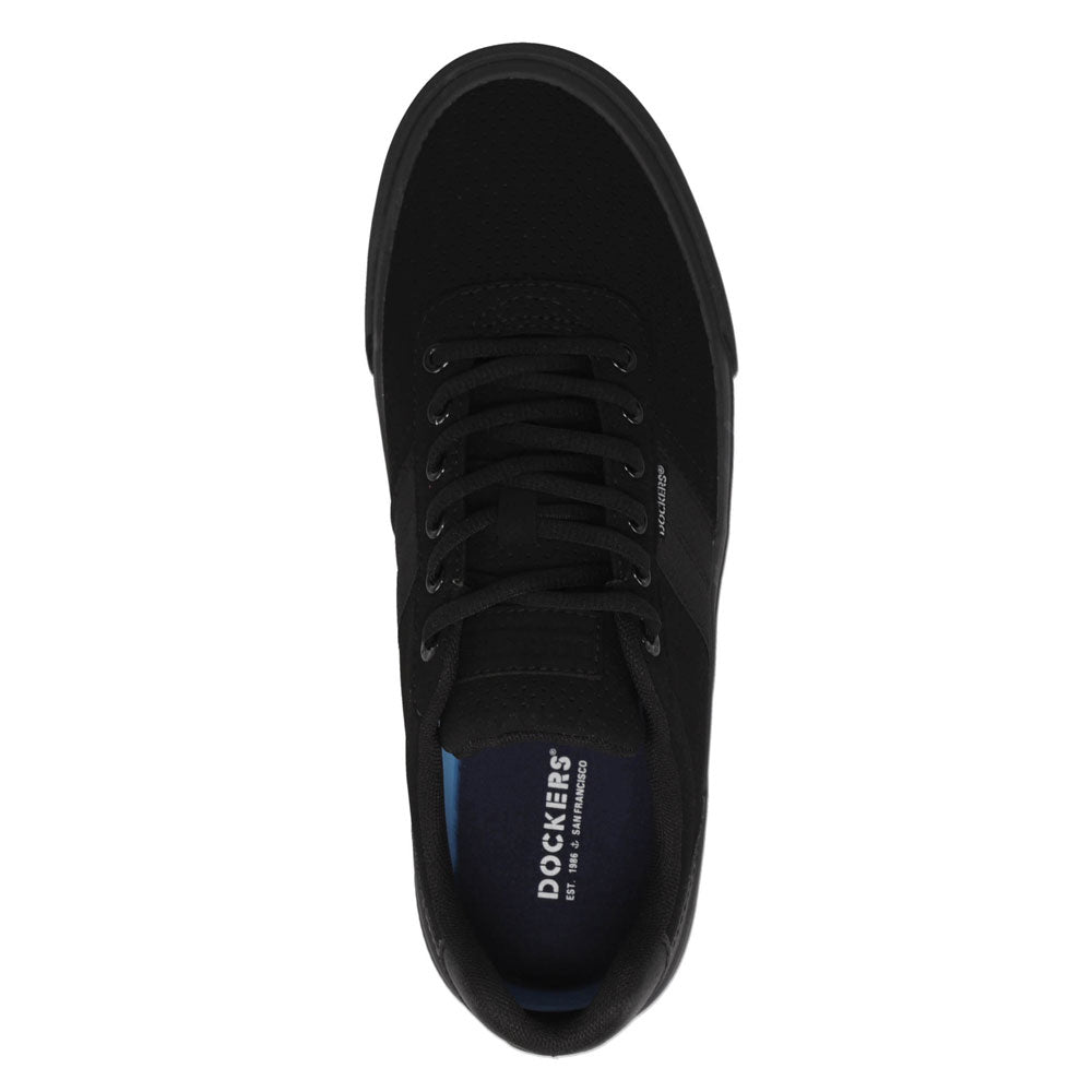 Black Mono-Dockers Mens Hobbs Synthetic Leather Casual Lace-up Sneaker