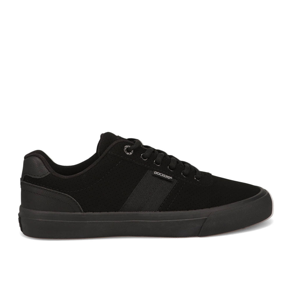 Black Mono-Dockers Mens Hobbs Synthetic Leather Casual Lace-up Sneaker