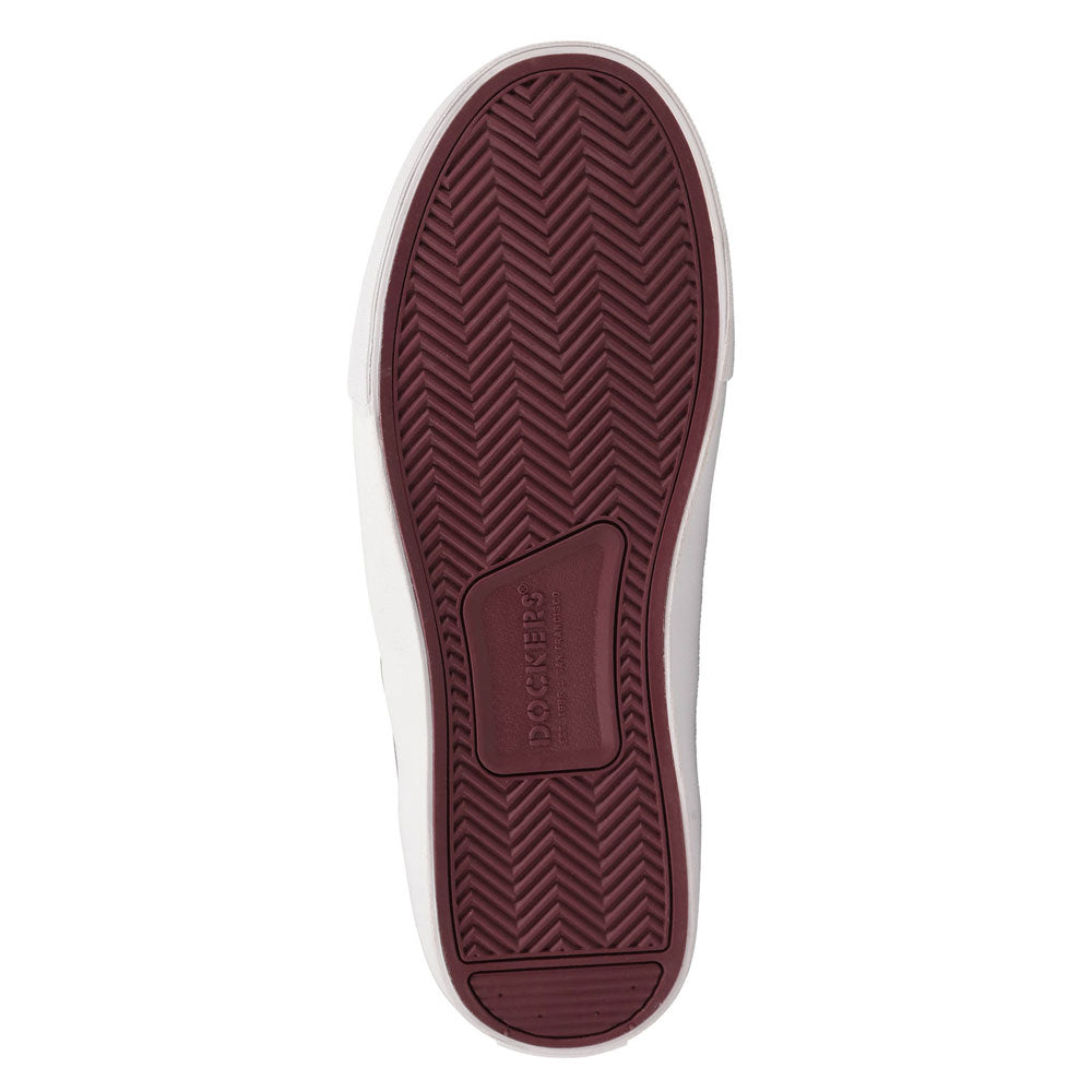 Navy/Burgundy-Dockers Mens Hobbs Synthetic Leather Casual Lace-up Sneaker