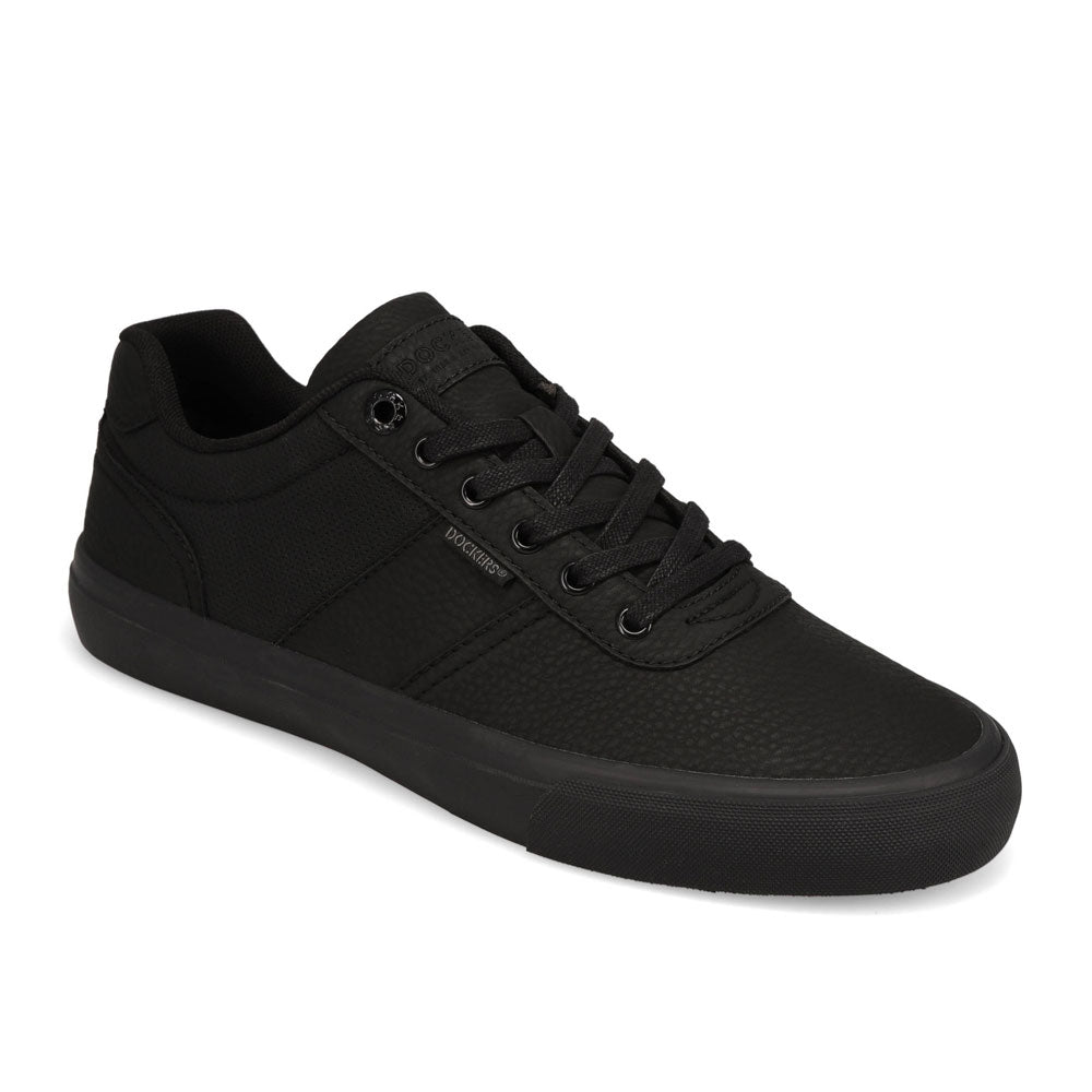Black-Dockers Mens Hobbs Wax Synthetic Leather Casual Lace-up Sneaker