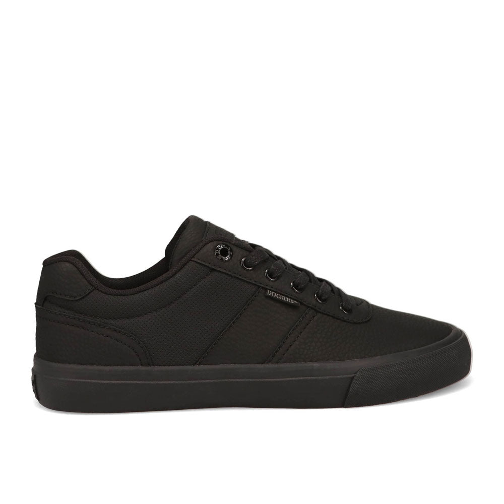 Black-Dockers Mens Hobbs Wax Synthetic Leather Casual Lace-up Sneaker