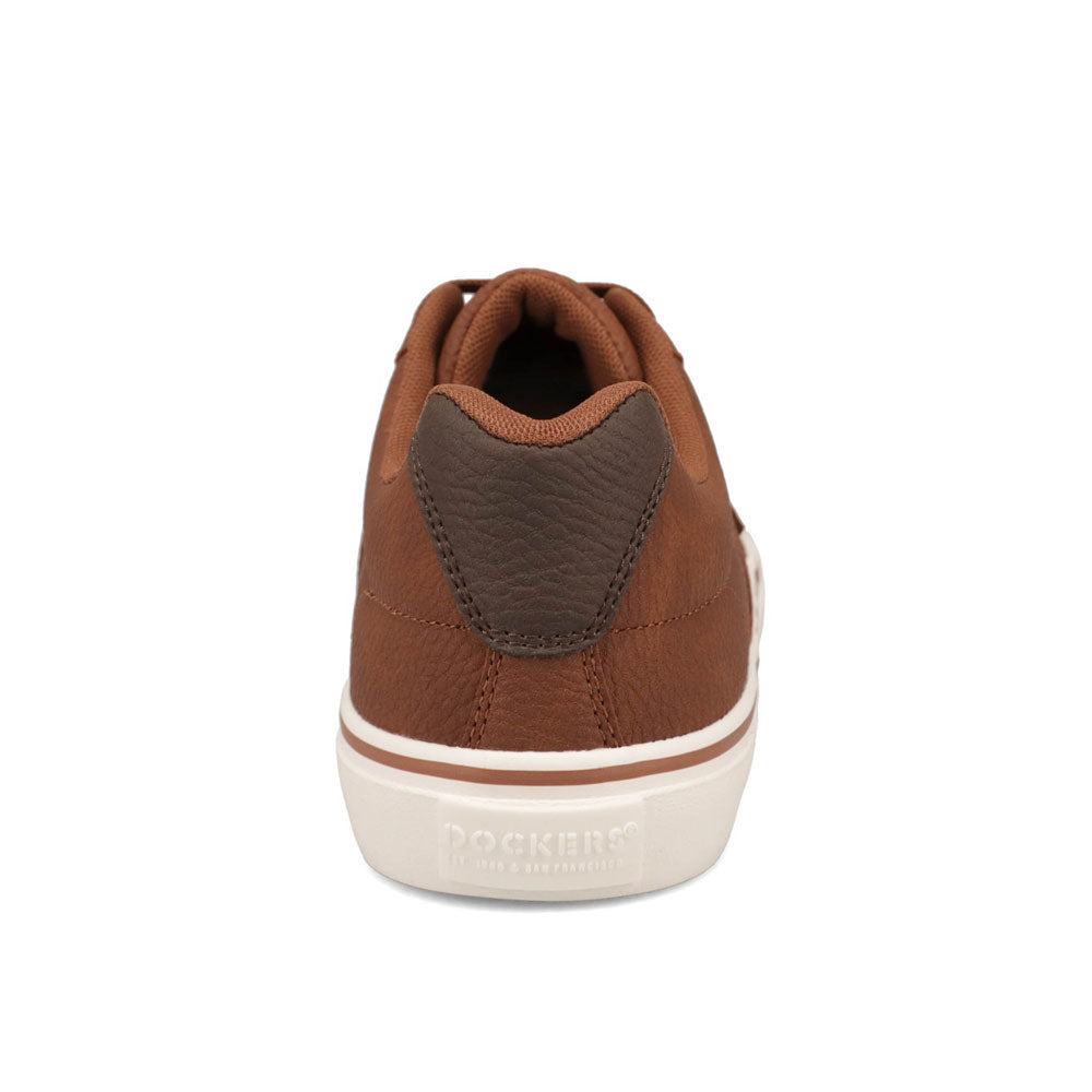 Tan/ Brown-Dockers Mens Curtis Wax Durable Tumbled Canvas Lace-up Casual Skate Sneaker