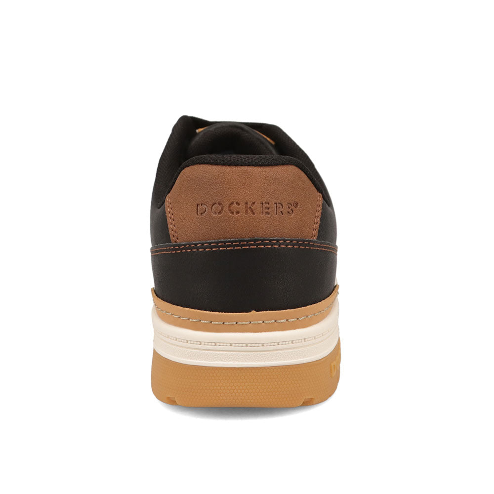 Black/British Tan-Dockers Mens Energy Lo Casual Lace Up Sneaker Shoe