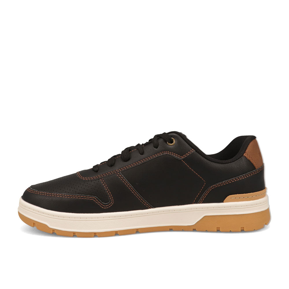 Black/British Tan-Dockers Mens Energy Lo Casual Lace Up Sneaker Shoe