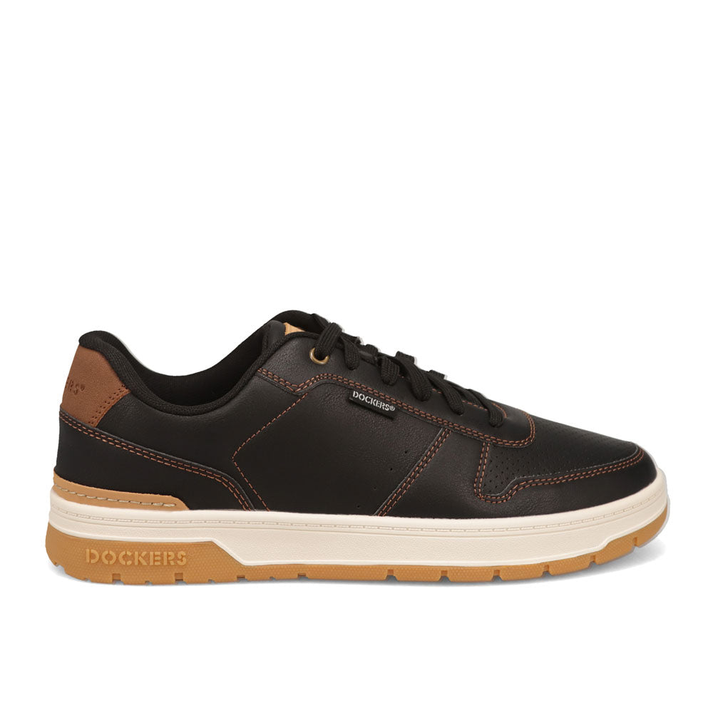 Black/British Tan-Dockers Mens Energy Lo Casual Lace Up Sneaker Shoe