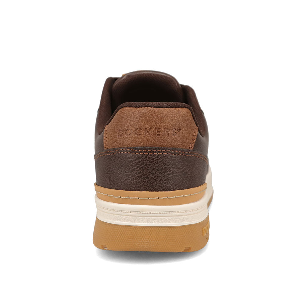 Brown/British Tan-Dockers Mens Energy Lo Casual Lace Up Sneaker Shoe