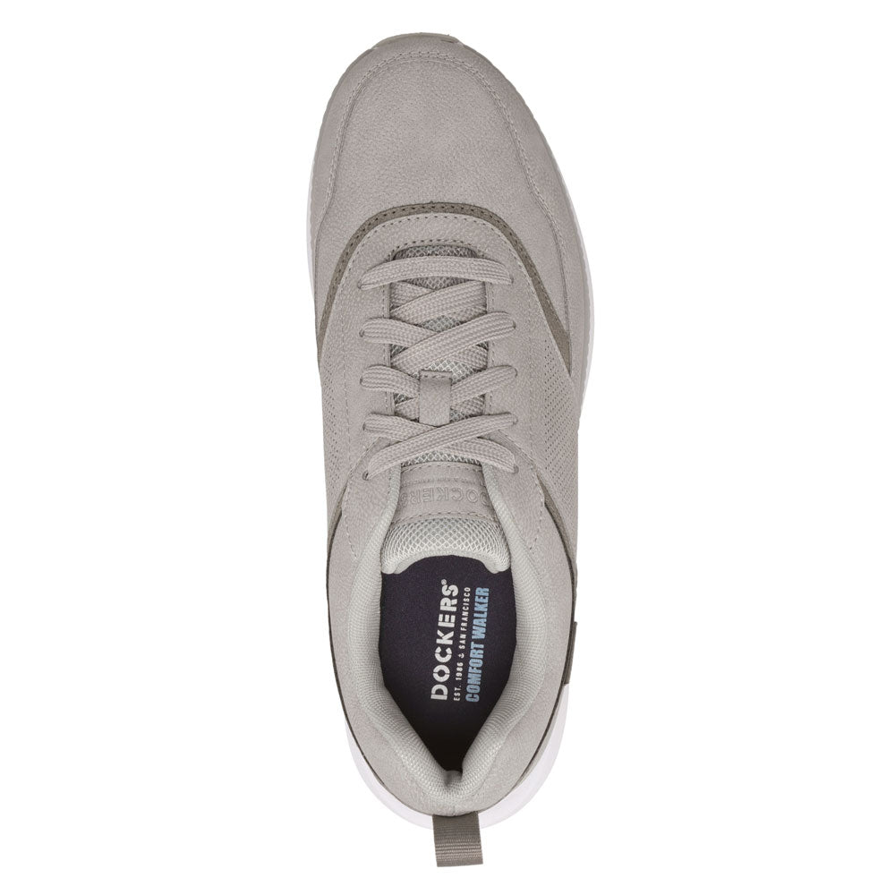 Grey/Charcoal-Dockers Mens Tenacity Casual Lace Up Sneaker