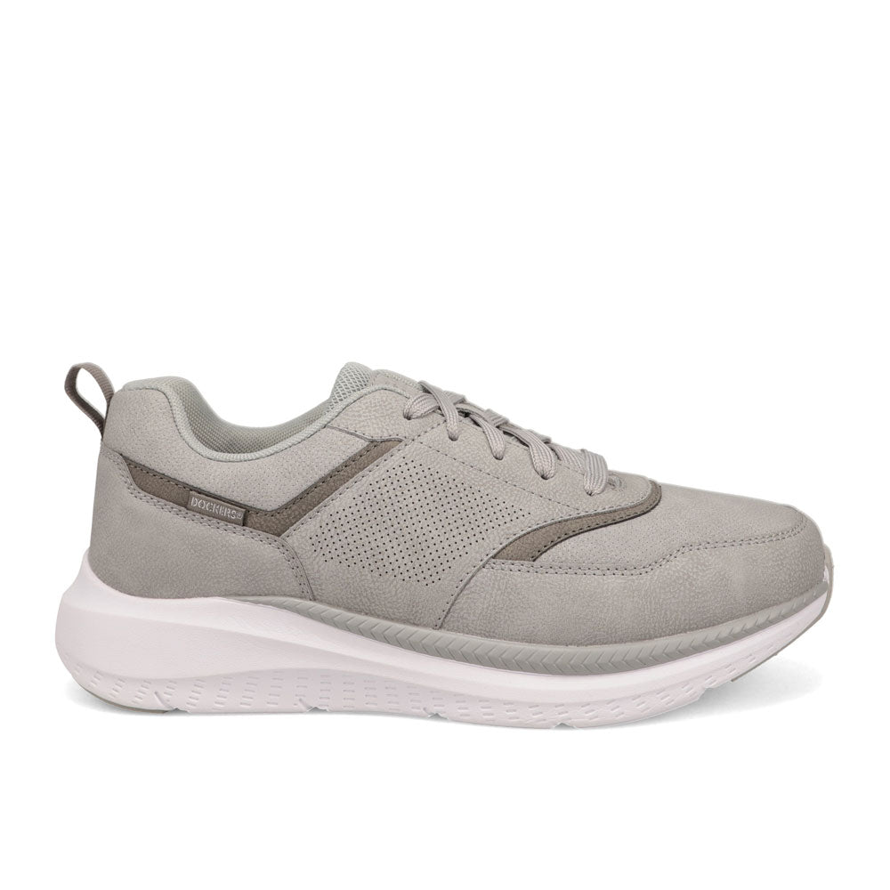 Grey/Charcoal-Dockers Mens Tenacity Casual Lace Up Sneaker