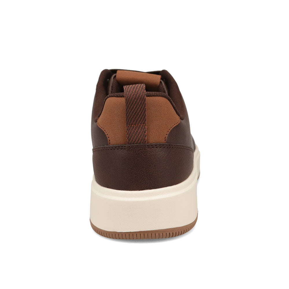 Brown/Butter-Dockers Mens Overtime Laser Casual Lace Up Sneaker