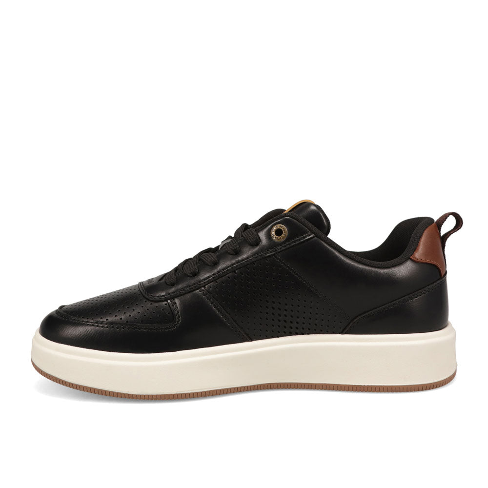 Black/British Tan-Dockers Mens Overtime Laser Casual Lace Up Sneaker
